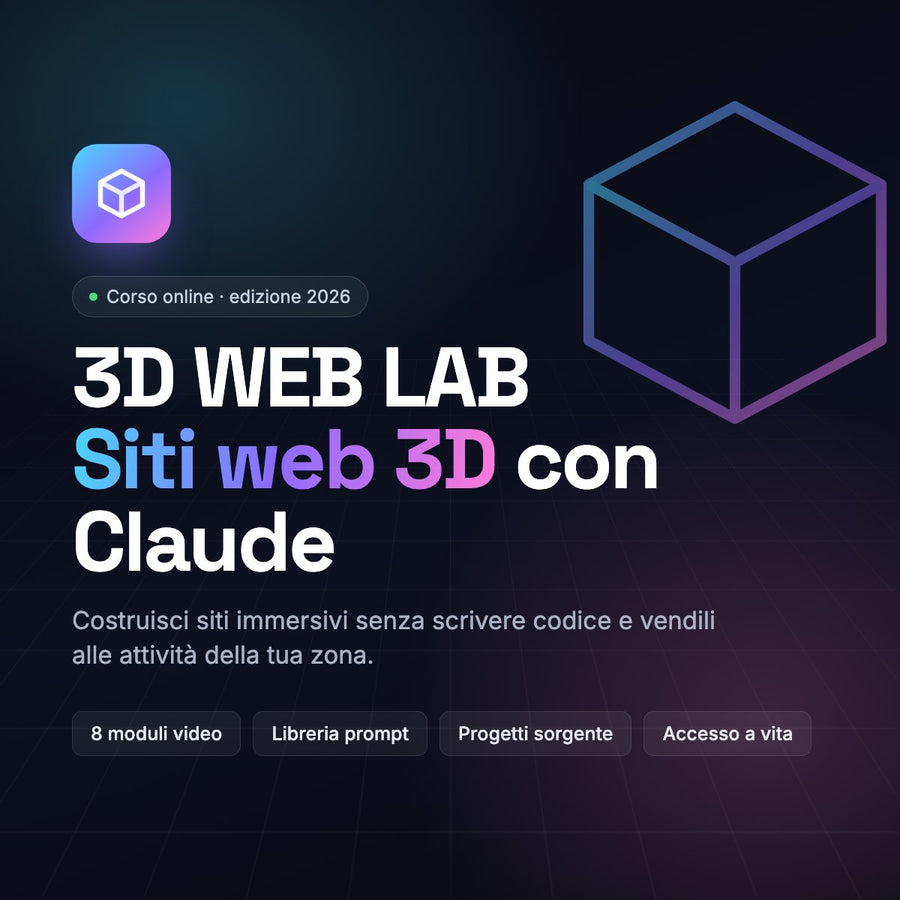 3D WEB LAB — Costruisci e vendi siti web 3D con Claude